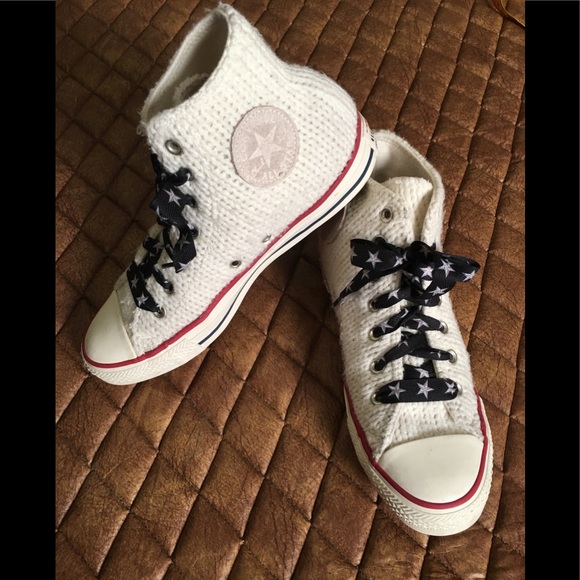 Sweater Knit Converse Hitops | Poshmark